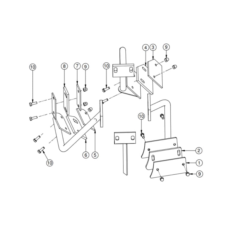 Mortarman 120 Plus 1107618 Rubber Blades Kit