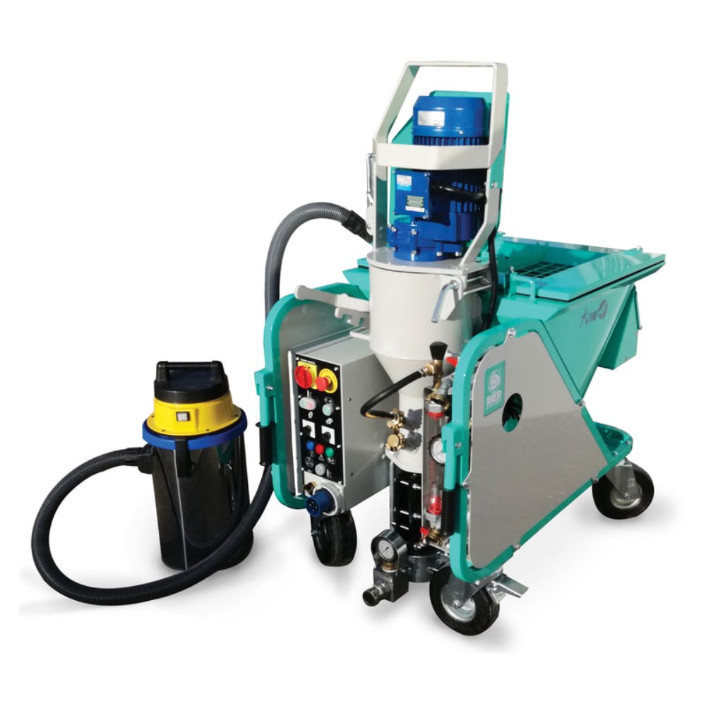 11635MER Imer USA Koine 4 HF, R8-1.5 r/s Turbo Mixer, 33' x 35mm hose, cleaning tools