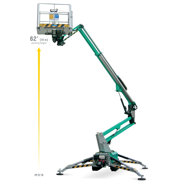 20561MER Imer USA IM R 19 ANSI 62' reach tracked crawler, GX 390 and 110V motors. Add 12V E pump