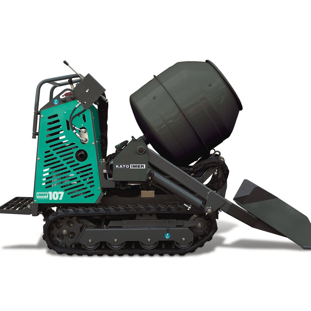 5510703 Imer USA Tracker 1215(Carry 107) Tracked Dumper w/Concrete Mixer Kit & Self-loading Shovel