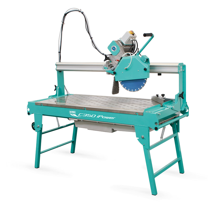 11858MER Imer USA Combi 350/1200 iPower Saw, 4HP, 220V single phase with integrated flip up stand and wheel kit