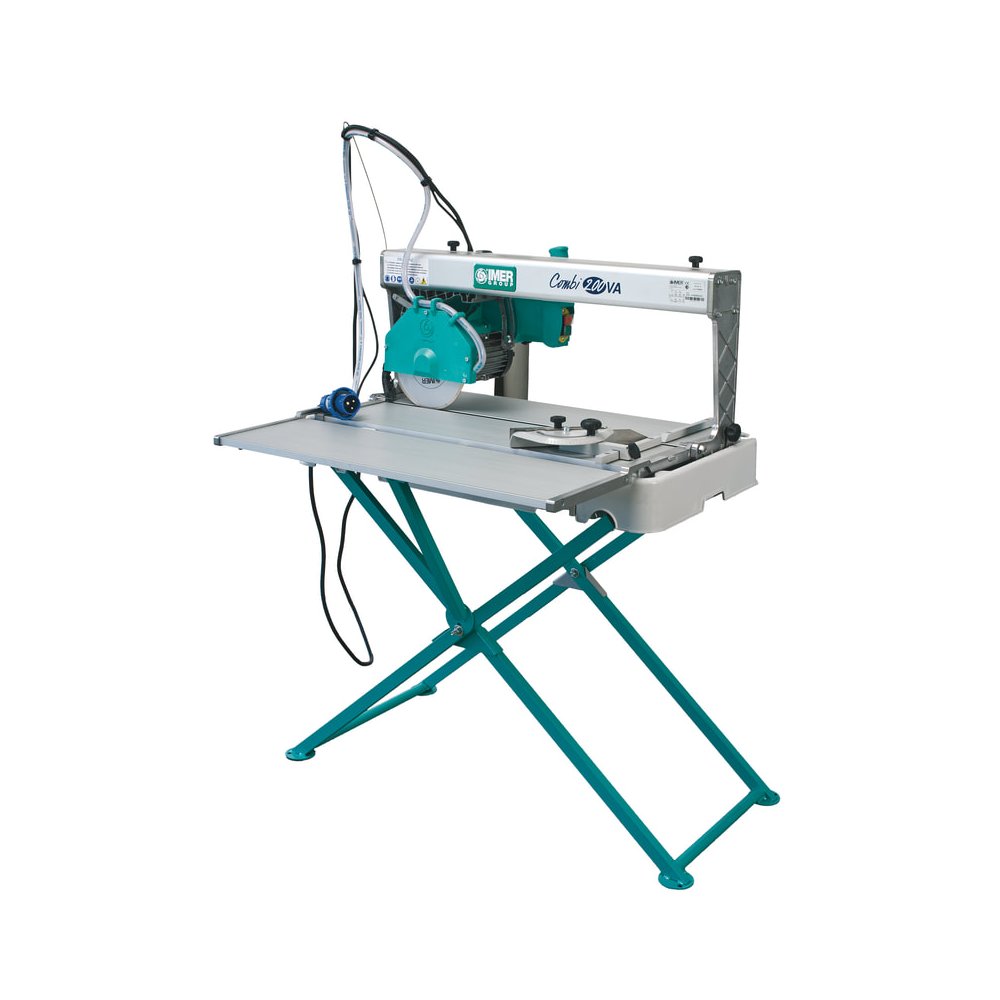 11839MER Imer USA Combi 200 VA 8" Portable Tile Saw with side table stand and blade