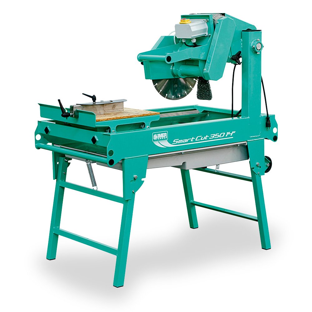 11861MER Imer USA M350 Smart Saw, 2HP 110v brick and block saw with flip up stand and wheelkit