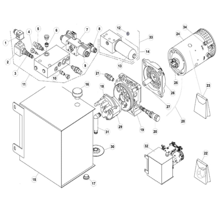 IM 4740 E Scissor Hydraulic Control Box