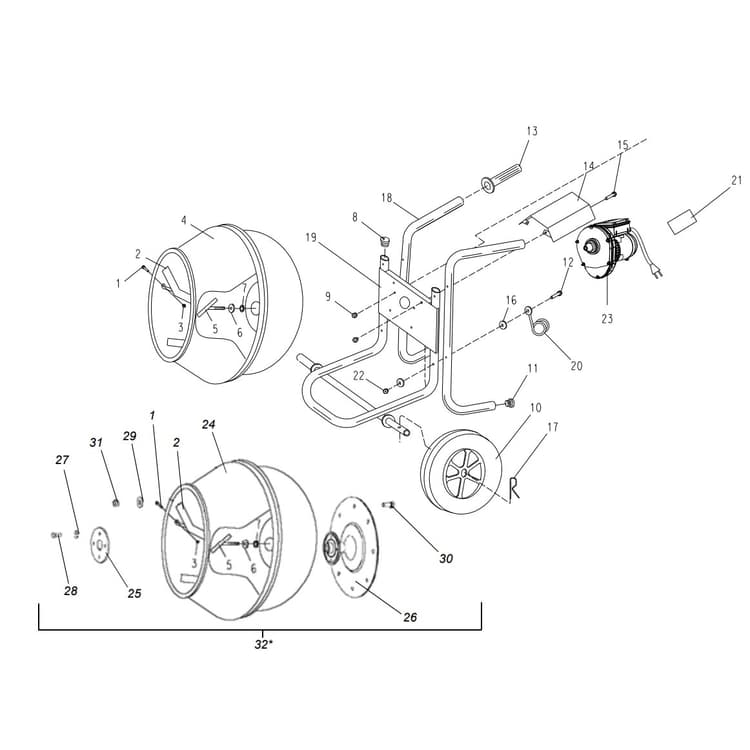 Wheelman II Frame & Drum