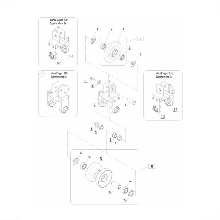 Carry 105 Electric Transporter Idler & Lower Roller